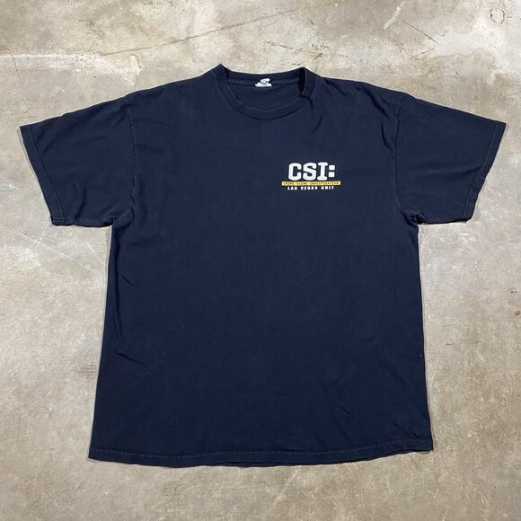 CSI Las Vegas Unit T-Shirt Delta Pro Weight Black XL Vintage 2000s TV Show - Picture 2 of 6